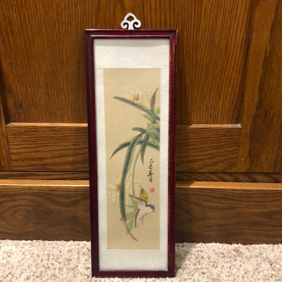 Wall Decor Japanese Framed Art With Bird Poshmark